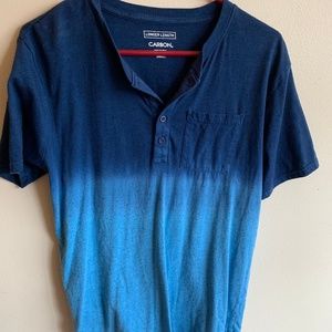 Blue Hombre 1/4 Button Tee
